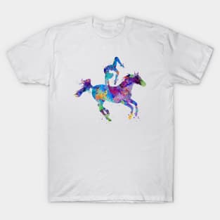 Girl Equestrian Vaulting Watercolor T-Shirt